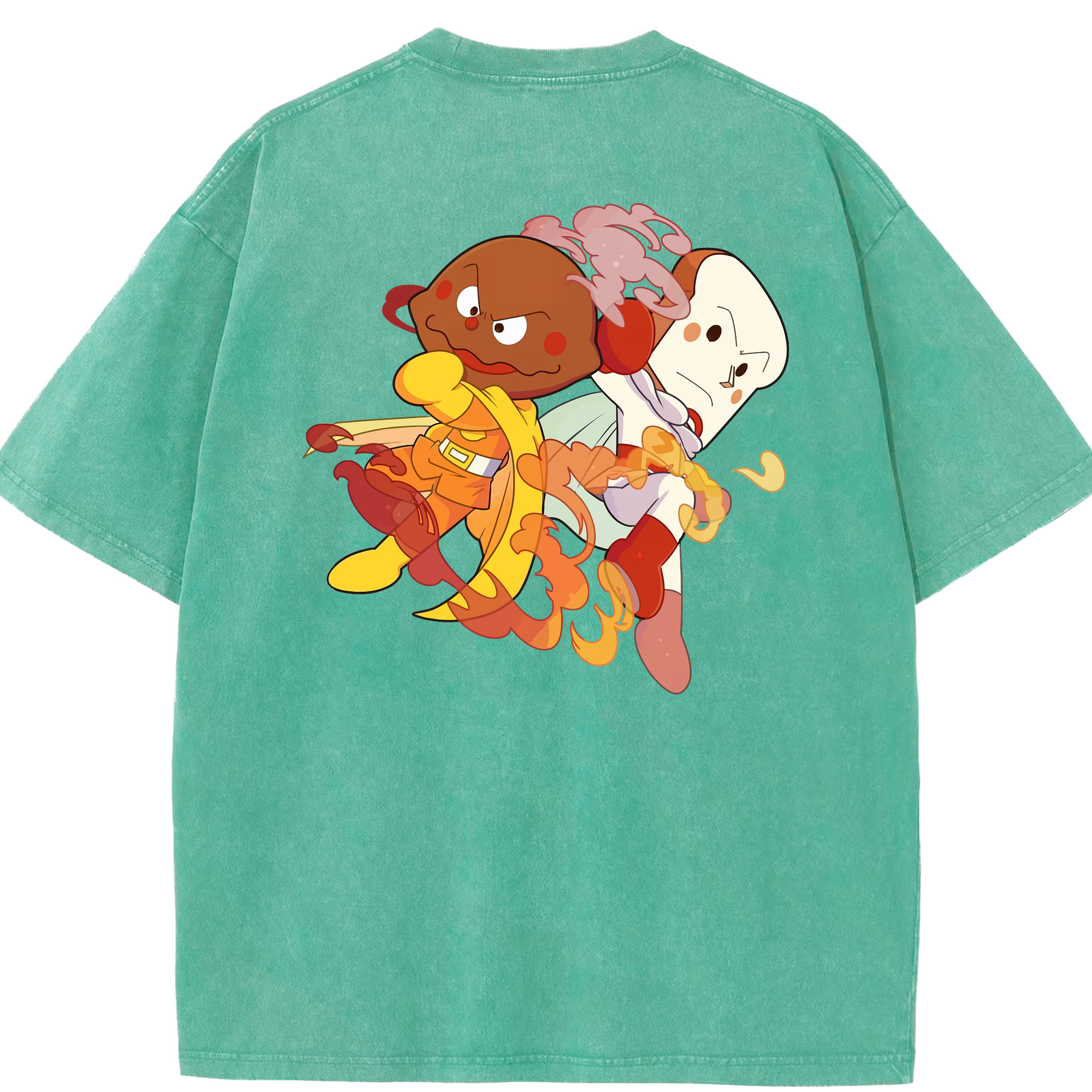 （画像用） アンパンマン Anpanman 綿100% ヴィンテージ風 半袖Tシャツ（背面プリント）